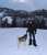 Photo by Abla Sofy \ud83e\udd0d on February 19, 2024. May be an image of 1 person, collie, wolf and snow.