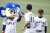 2023.3.3 侍JAPAN vs 中日ドラゴンズ 壮行試合  ドアラさんとハイタッチするダルビッシュ投手  #ダルビッシュ有  #ドアラ