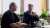 Angelo Badalamenti & David Lynch drinking coffee in Cannes