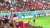 Jugadores de Marruecos celebrando su victoria ante Espa&ntilde;a con la bandera de Palestina.