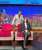 Photo shared by mariahnadim - ماريا ناديم on January 23, 2024 tagging @allalirachid. May be an image of 2 people, makeup, television, suit, blazer, newsroom and text.