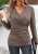 #affiliate #Moms #giftidea #giftsformom  #giftsforher #womenswear #womensfashion  Cute Dark Coffee Criss Cross Long Sleeve Shirt. Sizes Are Small-XXL