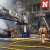Firefighters battled a massive fire in Buffalo, New York. Video from the fire department&rsquo;s Facebook show firefighters being knocked to the ground from an explosion while battling the fire.