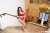 Voluptuous MILF Sophie Dee gives a footjob and rides a big black dick