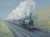 A British Railways class 4 freight train.  Oil on Canvas.  16' x 12'  #Railway #Rail #Train #Steam #Transportation