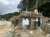 清水区の断水について大変ご迷惑おかけしております。 断水の主原因の一つは、興津川から谷津浄水場へ水を送る取水口の被災にあります。只今、市水道局職員、業者で復旧に向け、全力で取り組んでおります！ #台風15号 #清水区 #断水