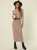 Buy Here |  Women's Fall Winter V Neck Long Sleeve Slim Fit Casual Midi Dress | Midsize Body Outfits #fashionista #fashion #fashionable #fashionstyle #fashioninspo #fashiondesigner #outfitoftheday #outfitstyle #outfitpost #outfits #womenswear #women