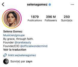 Zayn recently followed Selena Gomez on Instagram