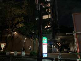 日本で初めて電動キックボードによる死亡事故が発生した歴史的な場所にきた