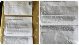 "I am only sincerely sorry that more Muslims didn't die. 20,000 plus dead was no way near enough."  This is the hate-filled letter sent to Masjid Rahman on Shackwell Lane in London rejoicing at the death of Muslims in the devastating earthquakes that