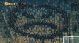 Egypts' Zamalek fans expressed dissatisfaction in an unique way: 'For political reasons banners and tifos are not allowed.. That&rsquo;s why they used themselves to deliver the message'