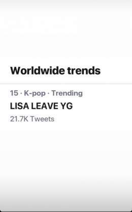 Come on lilies, we have to be at the top LISA LEAVE YG #GetThatMoneyLISA #FreeYourselfLisa