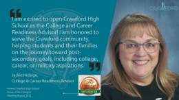 Please welcome Jackie Hidalgo, our College &amp; Career Readiness Advisor (CCRA)! We will share Ms. Hidalgo with @HHS_Canes &amp; she will play a vital role to ensure students meet graduation requirements in terms of college, career, &amp; military r