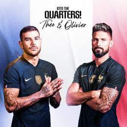 Congrats to @_OlivierGiroud_ for becoming the most prolific player in Les Bleus history as he and @TheoHernandez fire France to the quarters of the #FIFAWorldCup    #SempreMilan