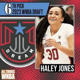 With the 6th pick in the 2023 #WNBADraft, the Atlanta Dream select Haley Jones, from Stanford University