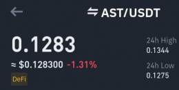 $AST deserves a second chance   I am reloading here  #NFA #Binance #DEFI #Oracle