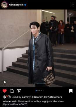 1M likes and 1M tweets   his power, we did so well fam im so proud of us  PradaFW23 Win #PradaFW23showXWIN  #PradaFW23  #Winmetawin @winmetawin