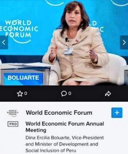 WEFПрезидент Перу Педро Кастильо пытался распустить Конгресс, но вместо этого получил импичмент и был арестован!  Вице-президент Дина Болуарте приведена к присяге.  /ВЭФ одобряет..