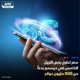 ???? مصر تعتزم طرح رخص إنشاء وتشغيل شبكات اتصالات الجيل الخامس (G5) في ديسمبر المقبل، ...