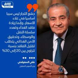 ???? وزير التموين المصري، علي المصيلحي: جشع التجار ليس سببا أساسيا في غلاء الأسعار، ...