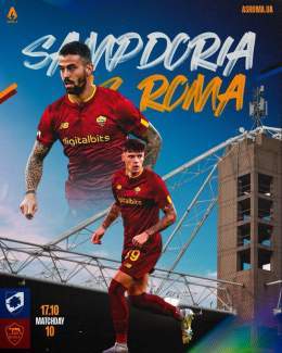 ???? ????    Сампдория  Рома | Серия А, 10-й тур. Дата проведения: 17 Октября.   ????: 19:30 (Москва, Киев, Минск), 20:30 (Тбилиси, Баку, Ереван), 21:30 (Актобе, Душанбе, Ташкент), 22:30 (Нур-Султан, Бишкек).  #ASRoma #SampRoma