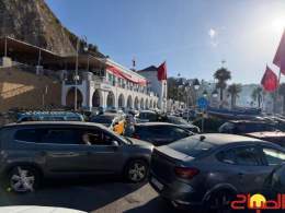 شلل تام لحركة السير بميناء المضيق