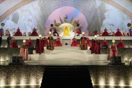 Beyonc&eacute; was accompanied by Firdaus, a 48-person all-female orchestra mentored by Academy Award-winning composer A.R. Rahman, AGT winners, The Mayyas, an all-female precision dance group from Lebanon featuring choreography by Emmy-nominated Fat