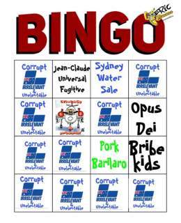 NSW LNP Corruption Bingo : Week 2  With just two weeks till the NSW State Election, the LNP still continuing their signature CORRUPTION Policy strategy  This week is jam packed with Generic Corruption icons for those Die Hard LNP voters who just can&