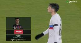 Pedri has been named as the game's official MOTM. #fcblive