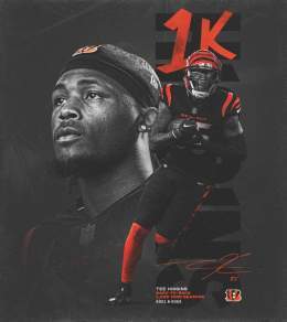 Back-to-back 1,000 yard seasons for @teehiggins5