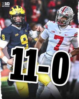 It&rsquo;ll be 11-0 Michigan at 11-0 Ohio State.