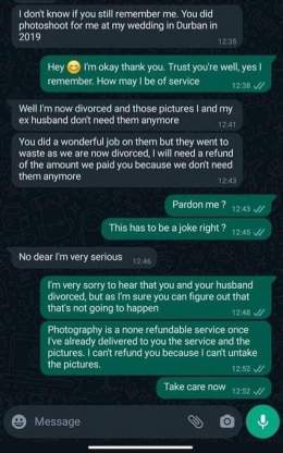 It is not hard to tell why this woman is getting a divorce.