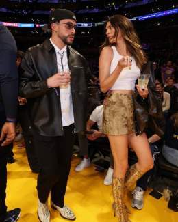 Kendall Jenner and Bad Bunny courtside for Lakers-Warriors