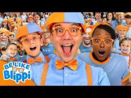 Blippi vs 150 People in the Be Like Blippi Challenge! | Blippi Ultimate Roadtrip | Kids Videos