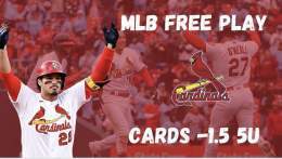 MLB PLAY OF THE YEAR FREE  #MLB CARDINALS -1.5 +105 (5U MAX)  I LOVE THIS SPOT FOR THE CARDINALS LINE WHO THRIVES ON LEFTIES AND HAS HAD SUCCESS AGAINST BUMGARNER IN THE PAST  LETS MOVE TO 12-2 SO FAR THIS SEASON ON MLB MAX PLAYS  WHOS RIDING W ME  #