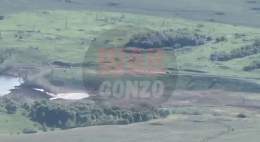 Purposefully sabotaging the dam is obvious. The militants did this during the retreat - and the footage shows how the #Azov jeep returns to the dam after the explosion to make sure that the objective is reached. (2/2)   #Ukraine #Авдеевка  \ud83c\udd