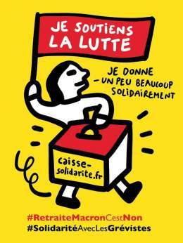Merci &agrave; @FredSochard pour son soutien illustr&eacute; Et Merci &agrave; tous pour vos dons de soutien aux gr&eacute;vistes  Pr&eacute;parons la #greve7mars #GreveGenerale  #64ansCestNON