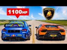 1,100hp RWD BMW v 600hp AWD Lambo: DRAG RACE