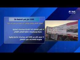 3200 طن في الدفعة الـ36.. الهلال الأحمر يواصل قوافل "زاد العزة من مصر إلى غزة"