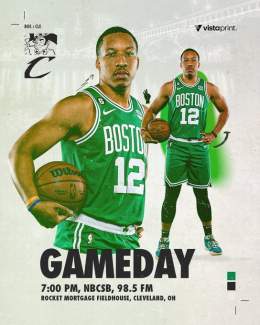 TONIGHT  Celtics at @cavs    7:00 PM  @NBCSBoston   @985TheSportsHub   #BleedGreen