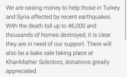 Hey guys, please support this initiative by a law firm to help those affected by earthquakes in Turkey and Syria    RT&rsquo;s &amp; donations appreciated