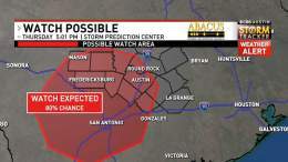A NEW WATCH is likely to be issued soon to include Austin and the Hill Country. Please stay weather aware. #atx #txwx #atxwx #cbsaustinwx