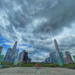 Urban Skyline of Shenzhen Futian CBD. (Photo by Yuan Jiao)