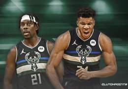 Giannis Antetokounmpo and Jrue Holiday combine for 76 points in the win over the Celtics   Giannis:              Holiday: 36 points           40 points 13 rebounds      5 rebounds 9 assists             7 assists 2 blocks              8 3PM  The Bucks