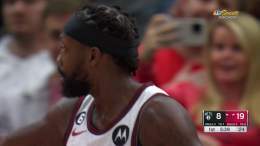 Patrick Beverley drives, banks it in and gets fouled for his first points as a member of the Bulls