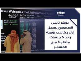 مؤشر تاسي السعودي يسجل أول مكاسب يومية بعد 5 جلسات متتالية من الخسائر