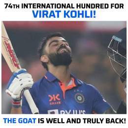 th ODI ton and th overall in international cricket   VIRAT KOHLI - Take a bow!   #CricTracker #ViratKohli #INDvSL #ODI