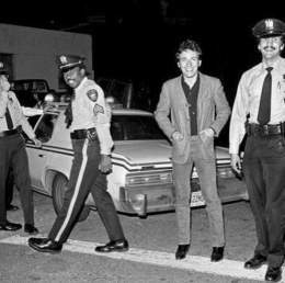 Bruce Springsteen pulled over for speeding, 1978.