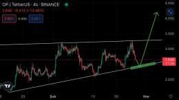 #OP #OPUSDT #OPBUSD #OPBTC   I expect this kind of bullish potential due to the rising triangle formation.   We keep winning.   $OP #BTC&nbsp; #LUNC #BONE #BORSA #Kripto #Altcoin #Crypto #Floki #SHIB #CEEK #DOGE #Bist #Sasa