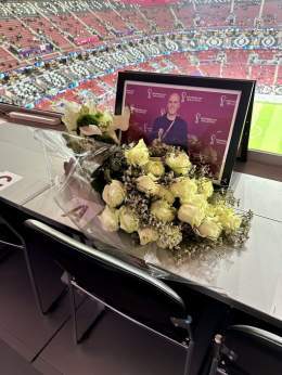 FIFA officials have paid tribute to Grant Wahl by placing flowers &amp; a photo of him on the desk he would have used to cover England v France tonight. The US journalist, who turned 48 on Thursday, collapsed while reporting on Argentina v Netherland